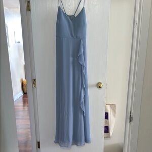 Elegant Blue Sleeveless Dress